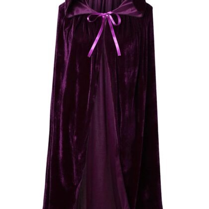 VGLOOK Unisex Adults Hooded Cloak Velvet Cape for Halloween Cosplay Costumes