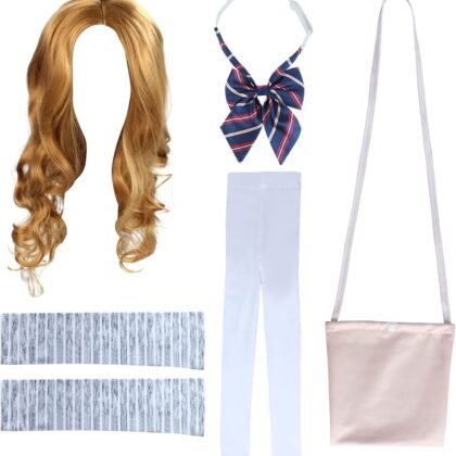 Yewong Girls Horror Doll Cosplay Costume Halloween Scary Robots Party Outfits Dress Up Suit for Kids 4-6 Years