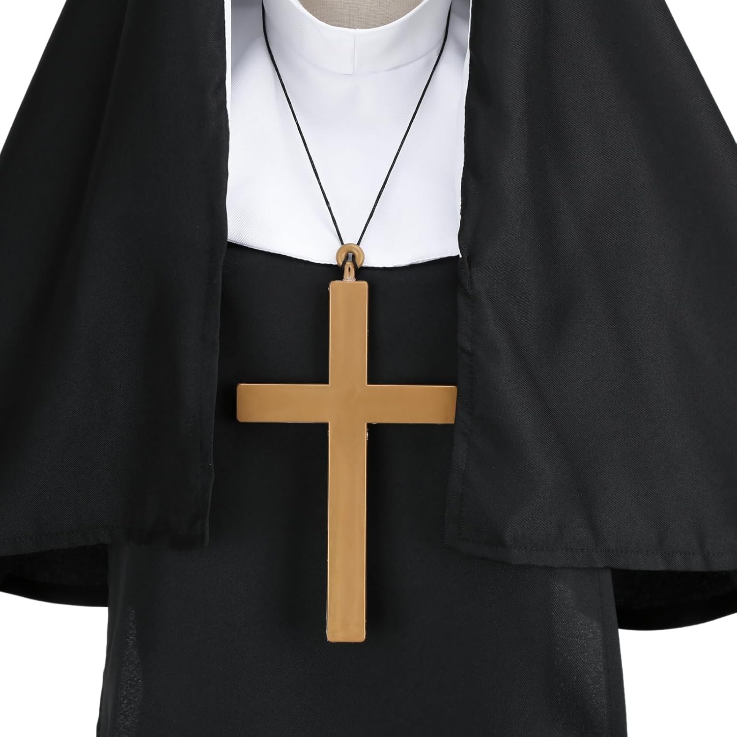 LMYOVE Adult Nun Costume Traditional Professional Nun Dress Halloween Dress up set - Image 3