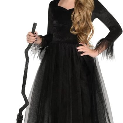 Amscan Fairytale Witch Halloween Costume for Girls Includes Dress and Hat
