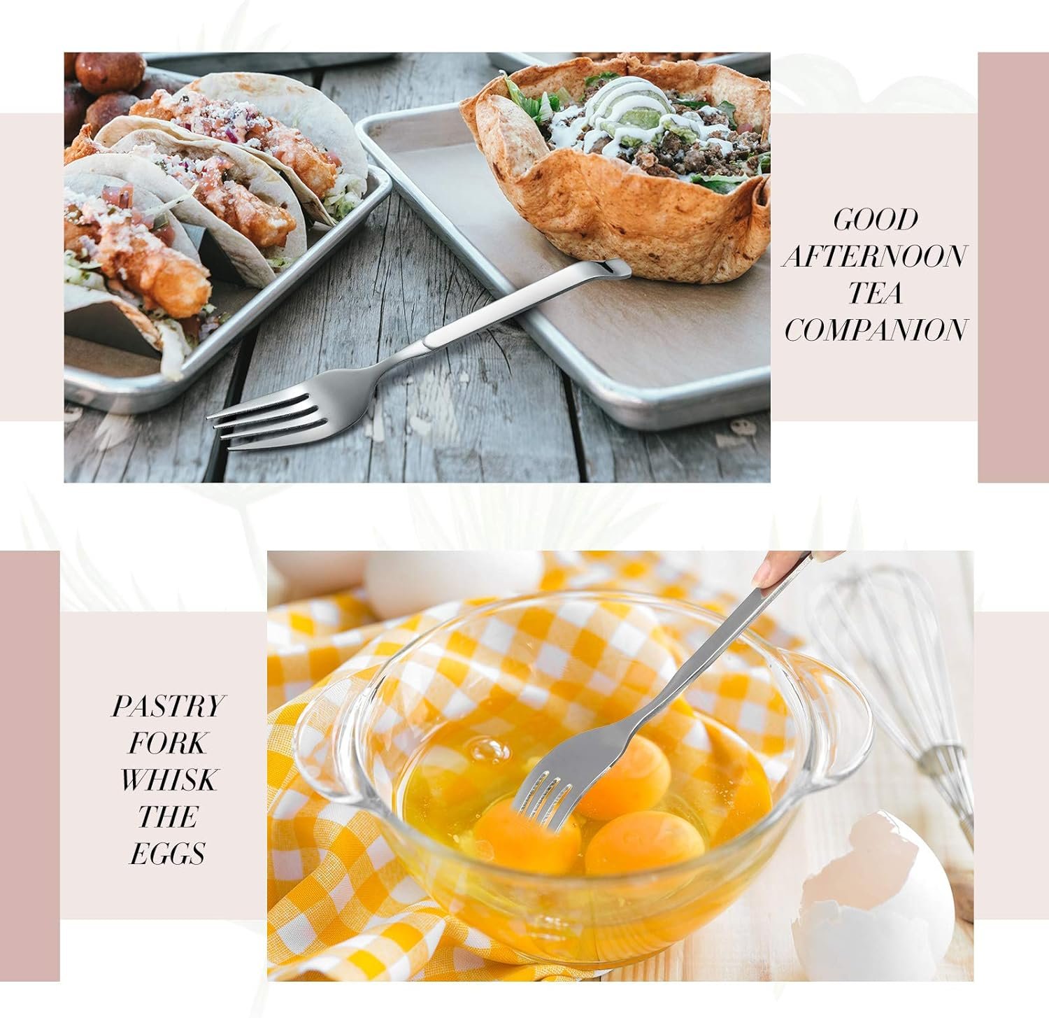 Patelai Pastry Jumbo Giant Huge Fork 10.8 Inch Stainless Steel Fork for Mashing Food Whisking Eggs Dishwasher Safe Heat Resistant Baking Serving Mixing for Kitchen Use - Image 5