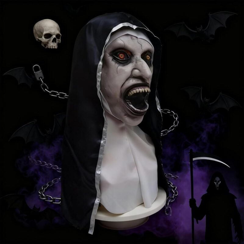 Adults Halloween Scary Zombie Vampire Mask - Reusable With Adjustable Earloops, Washable Printing - Image 3