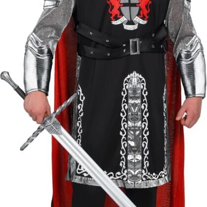 Spooktacular Creations 3 Pcs Halloween Knight Costume Men, Medieval Costume Men, Halloween Costumes for Cospaly Party