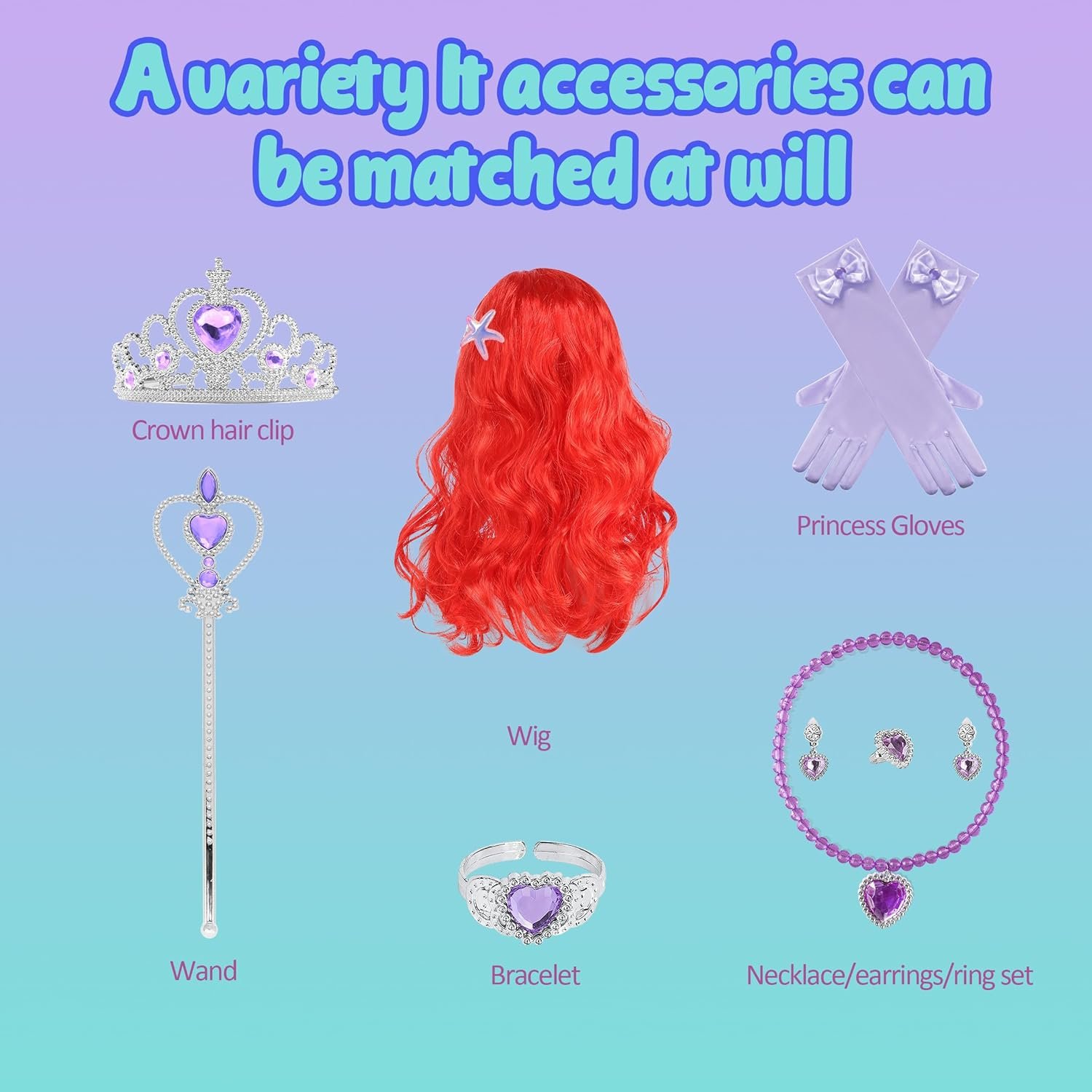 Princess Costume for Little Girls Cosplay Princess Dress Birthday Party Halloween Christmas 3-10Y - Image 5