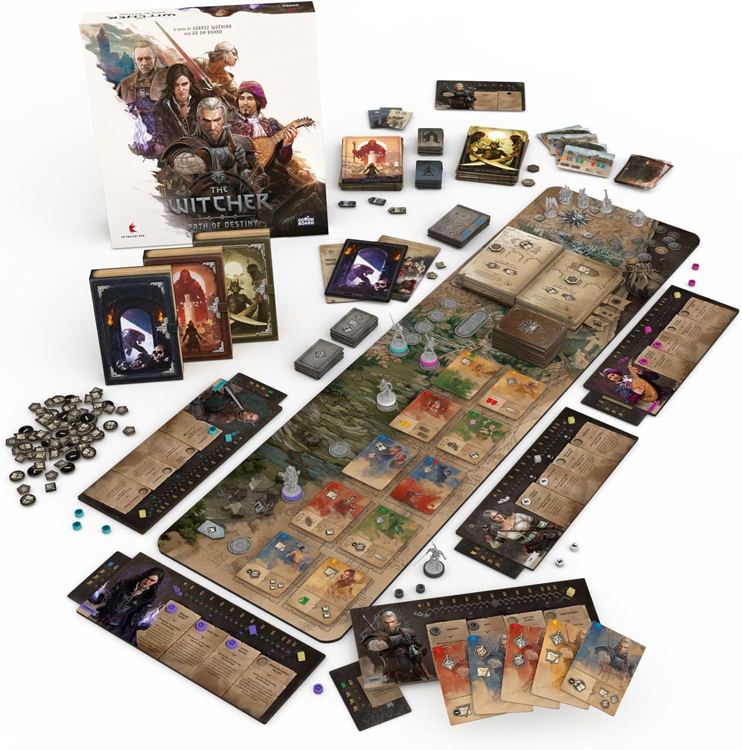 The Witcher: Path of Destiny Deluxe Edition - Competitive Tableau-Building Strategy Game Featuring Geralt, Yennefer, Ciri & More, Ages 14+, 1-5 Players, 45-90 Minute Playtime - Image 4