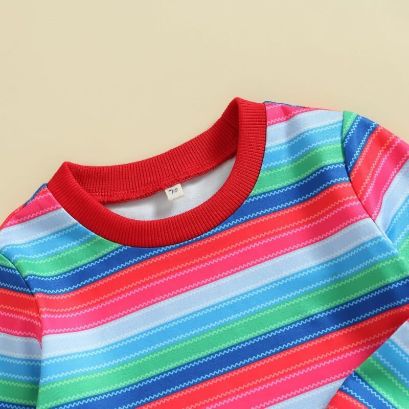 Toddler Kids Baby Boy Girl Halloween Chucky Doll Costume Long Sleeve Striped Tops Suspender Pants Cosplay Outfit Set - Image 5
