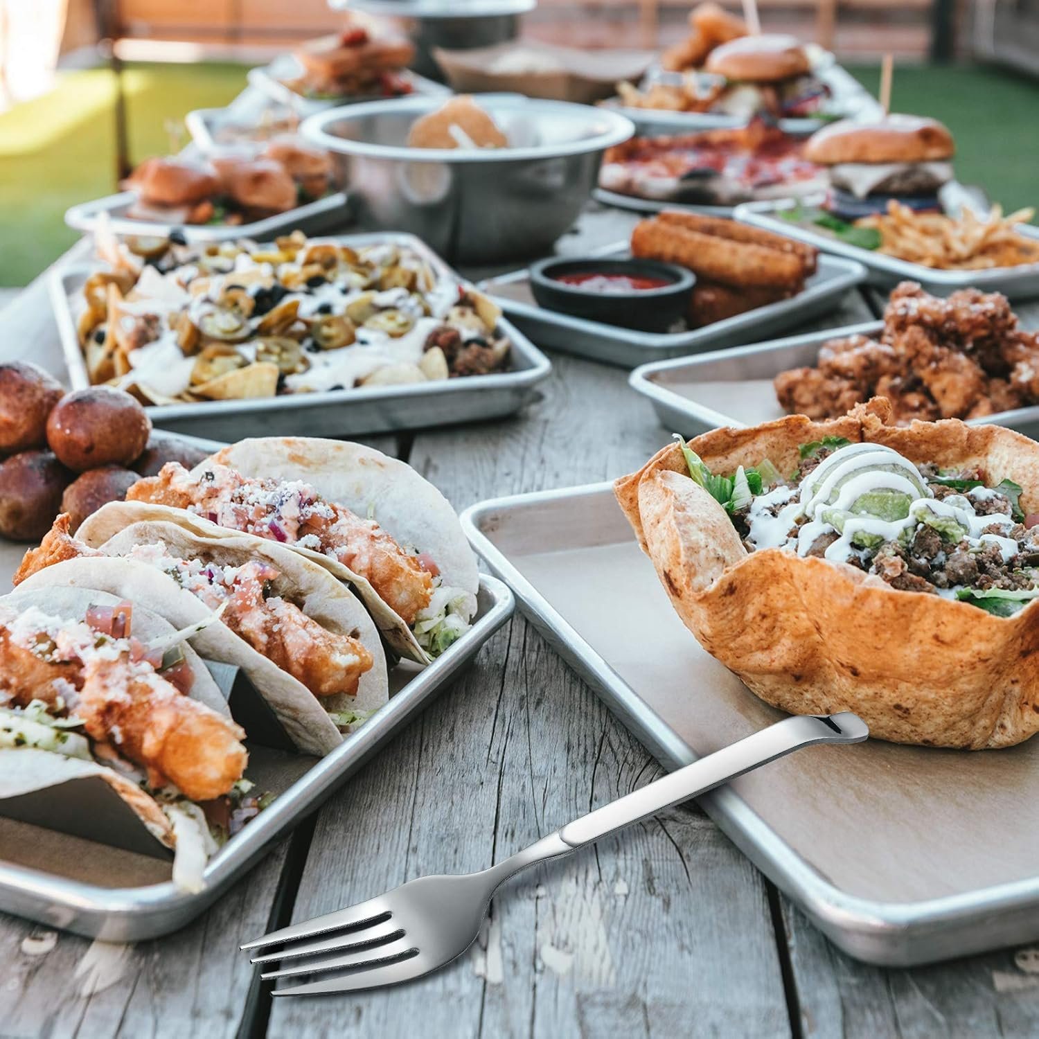 Patelai Pastry Jumbo Giant Huge Fork 10.8 Inch Stainless Steel Fork for Mashing Food Whisking Eggs Dishwasher Safe Heat Resistant Baking Serving Mixing for Kitchen Use - Image 6