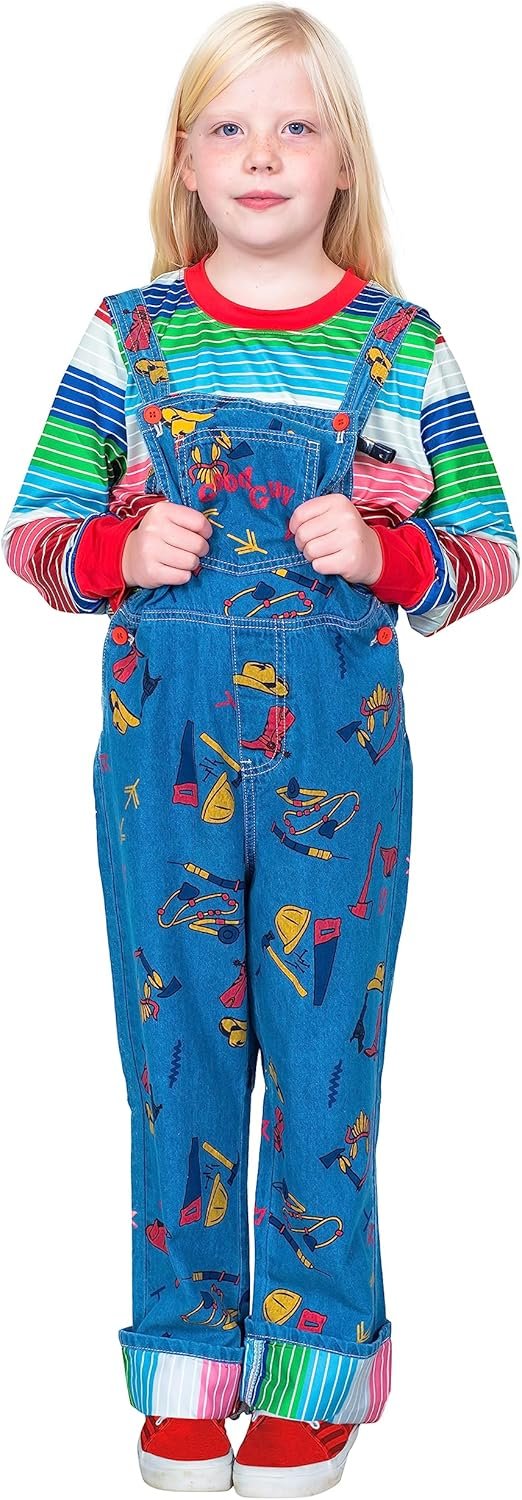 Chuckie Good Guy Doll Kids Costume Set Long Sleeve Shirt and Overalls Childrens Halloween Cosplay - Image 8