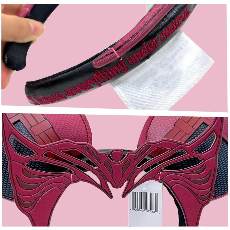 Halloween Mouse Ear Headbands, Red Ear Headband Hair Accessories Halloween Cosplay Gift for Women & Girls - Image 3