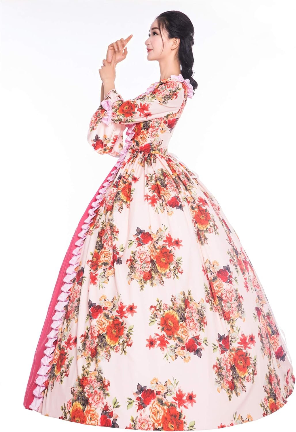 CountryWomen Victorian Dress for Women Long Party Dress Women's Rococo Masquerade Ball Gown - Image 3