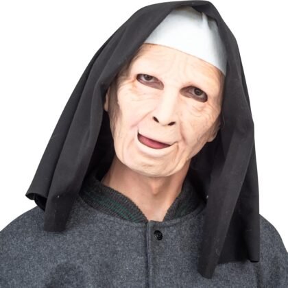 Costume Agent Nun on the Run Halloween Costume Mask Scary Cosplay