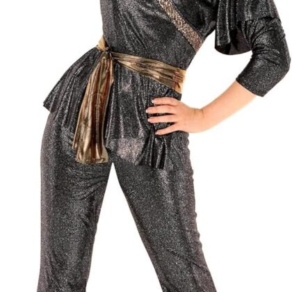 Morph Women's Disco Jumpsuit, 70s Disco Outfit for Women's Party Costume, Halloween Costumes For Women Adult