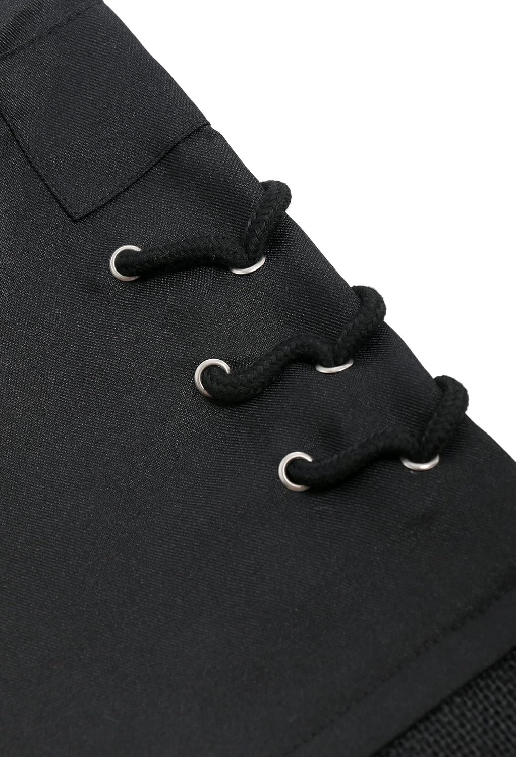 miccostumes Men's Costume Warrior Cosplay Pure Dark Black Uniform Fullset Tunic Pants With Belt and Hat - Image 4