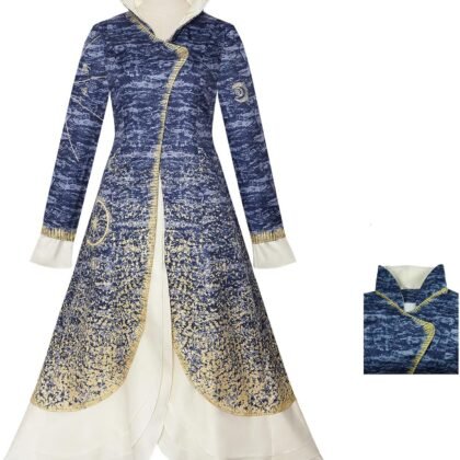 Women Dress Costume Halloween Witch Cosplay Dress Long Sleeve Gown Outfit Uniform