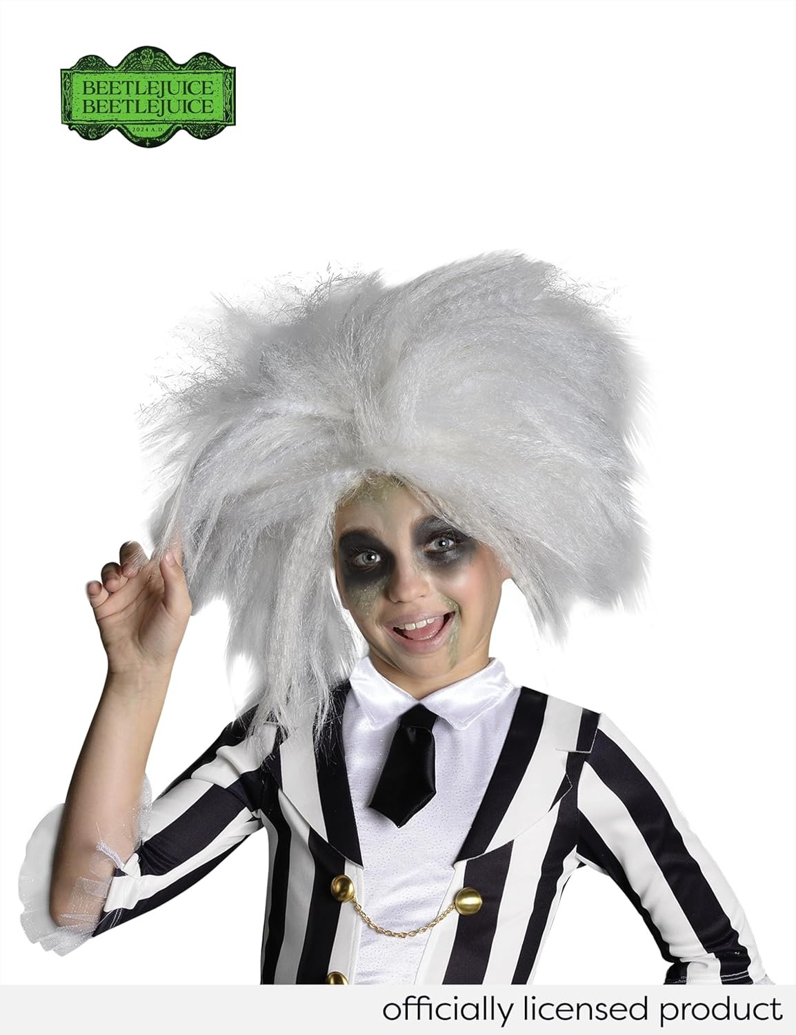 Beetlejuice: Beetlejuice Wig for Kids by Rubies Boy's No Size - Image 2