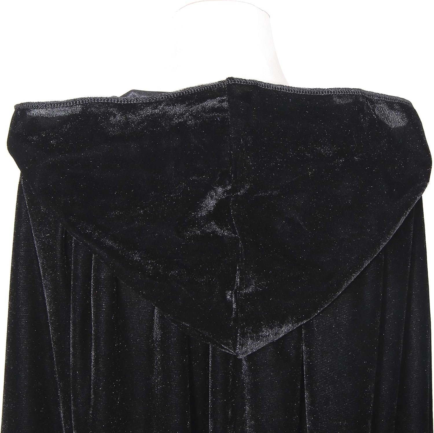 BIGXIAN Long Hooded Cloak Velvet Cape Witch Costume Halloween Costumes for Women Men - Image 8