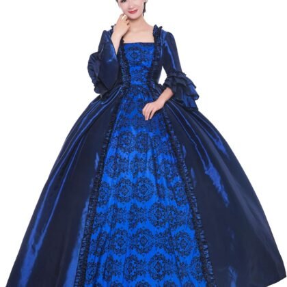 Womens Marie Antoinette Costume Rococo Ball Gown Gothic Victorian Dress