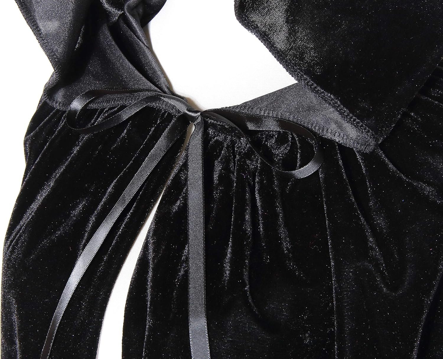 BIGXIAN Long Hooded Cloak Velvet Cape Witch Costume Halloween Costumes for Women Men - Image 6