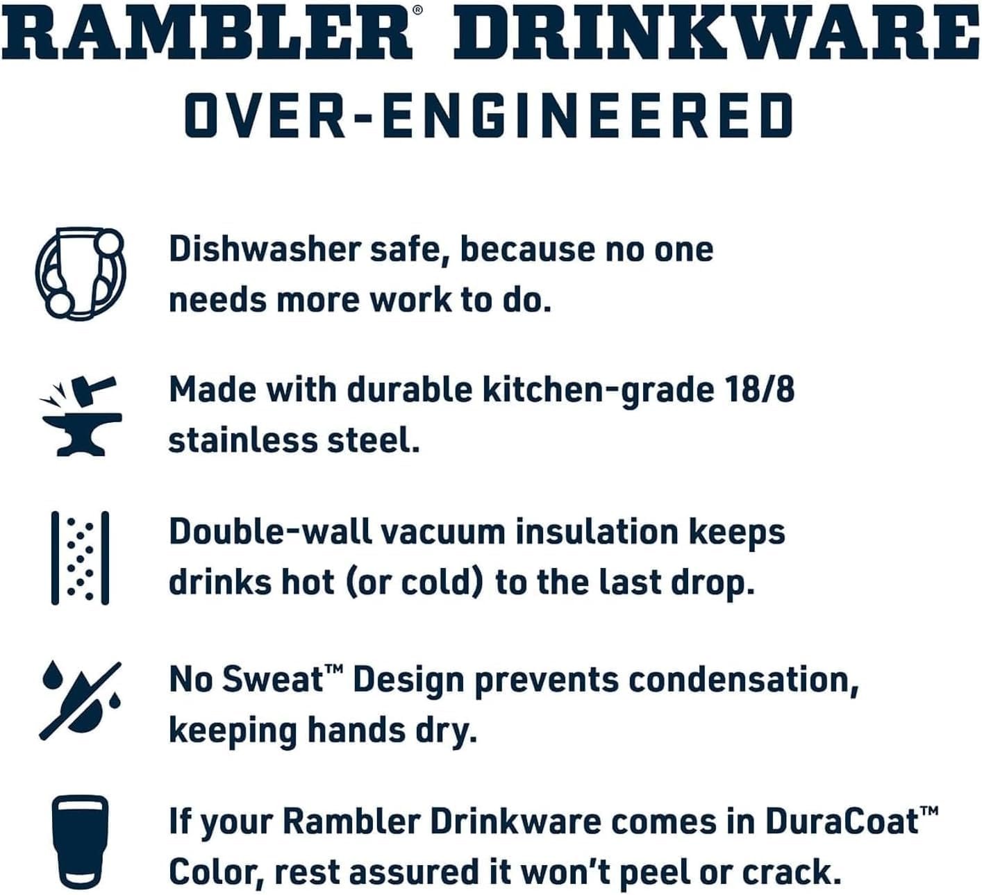 YETI Rambler 30 oz Stainless Steel Vacuum Insulated Tumbler w/MagSlider Lid - Image 6