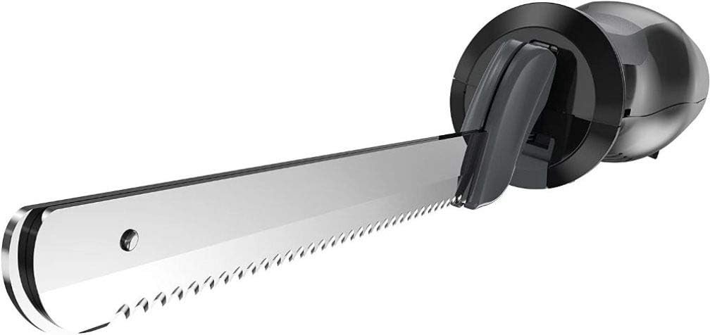 BLACK+DECKER 9 inch Electric Carving Knife, Comfort Grip Handle & Safety Lock Button, Stainless Steel Blades and Dishwasher Safe Parts, Corded, White - Image 3