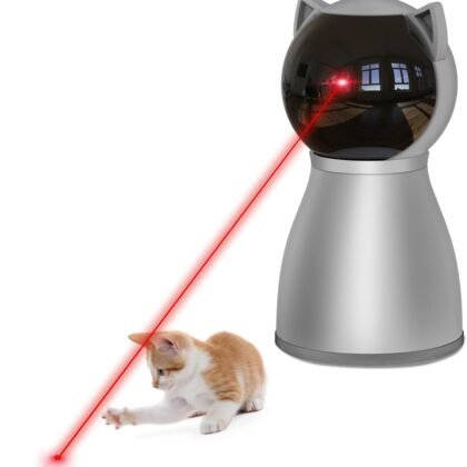 YVE LIFE Laser Cat Toys for Indoor Cats,The 4th Generation Real Random Trajectory Motion Activated Rechargeable Automatic Cat Laser Toy,Interactive Cat Toys for Bored Indoor Adult Cats/Kittens (Gray)