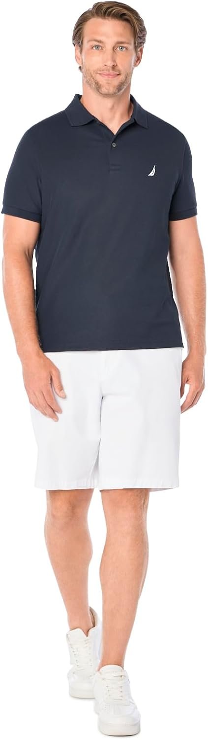 Nautica Men's Classic Short Sleeve Solid Performance Deck Polo Shirt - Image 2