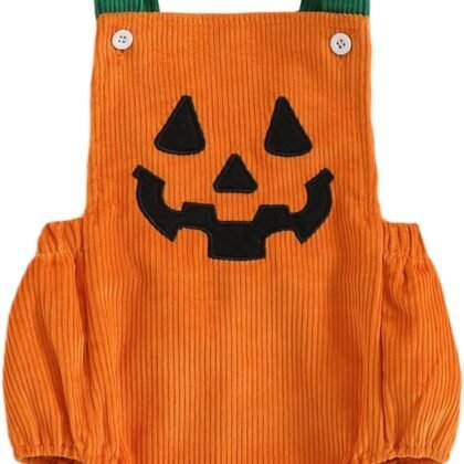 YINGISFITM My First Thanksgiving Baby Boy Outfit Newborn Turkey Onesie Bubble Romper Corduroy Overalls Thanksgiving Clothes