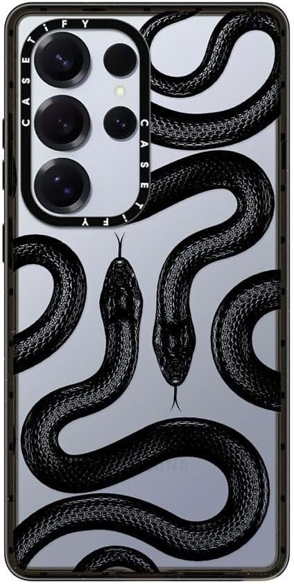 CASETiFY Impact Galaxy S25 Ultra Case - Black Kingsnake - Clear Black - Image 2