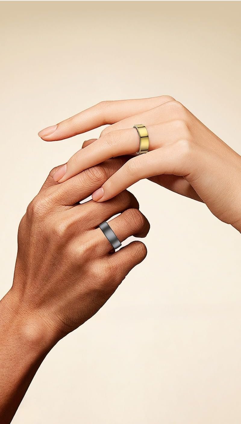 Gen Pro 2 Smart Ring for Men & Women's, Qring with No APP Subscription with Heart Rate, Wireless Chargeing, Sleep Monitoring & Remote Camera Control, Waterproof Ring (Silver, 11) - Image 6