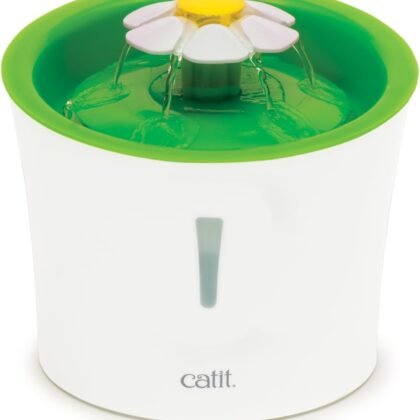 Catit LED Flower Fountain with Triple Action Filter, Cat Drinking Water Fountain, 3 L