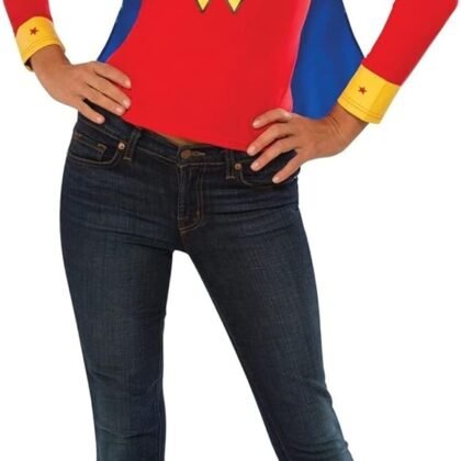 Rubie's Women's DC Superheroes Wonder Woman Sporty Tee, Multi, Large