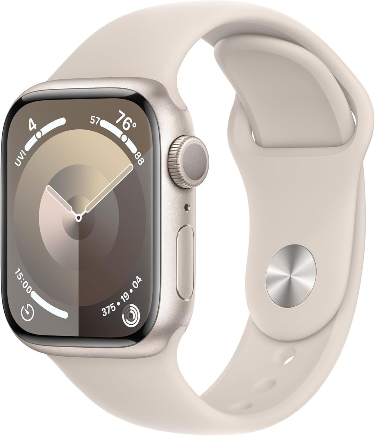 Apple Watch Series 7 (GPS + Cellular, 41mm) Starlight Aluminum Case with Starlight Sport Band, Regular (Renewed) - Image 2
