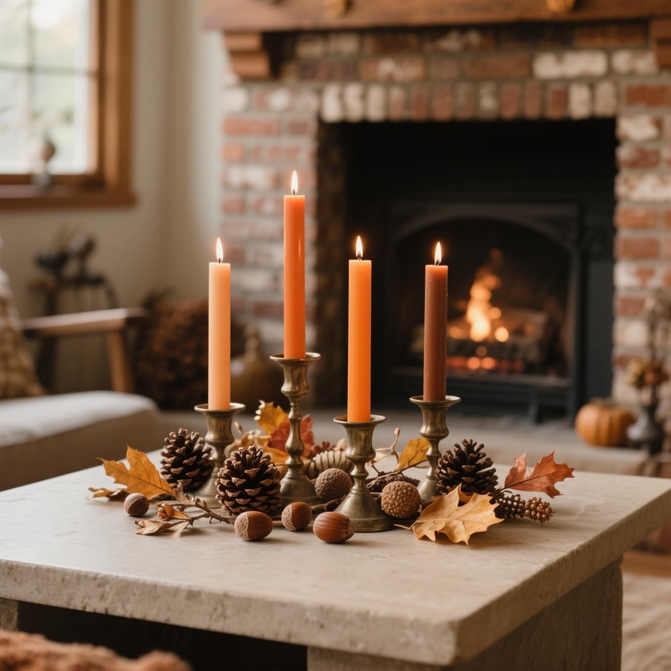 12-Pack Earth Tone Taper Candles, 10 Inch Unscented Dripless Candlesticks, Long-Lasting Burn Time of 7-8 Hours, Perfect for Fall Harvest Halloween Thanksgiving Dinners Parties and Home Décor - Image 6