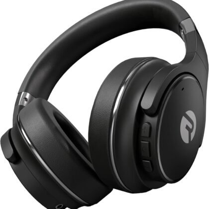 Raycon The Everyday Wireless Bluetooth Over Ear Headphones, with Active Noise Cancelling, Awareness Mode and Built in Microphone, IPX 4 Water Resistance, 40 Hours of Battery Life (Black)