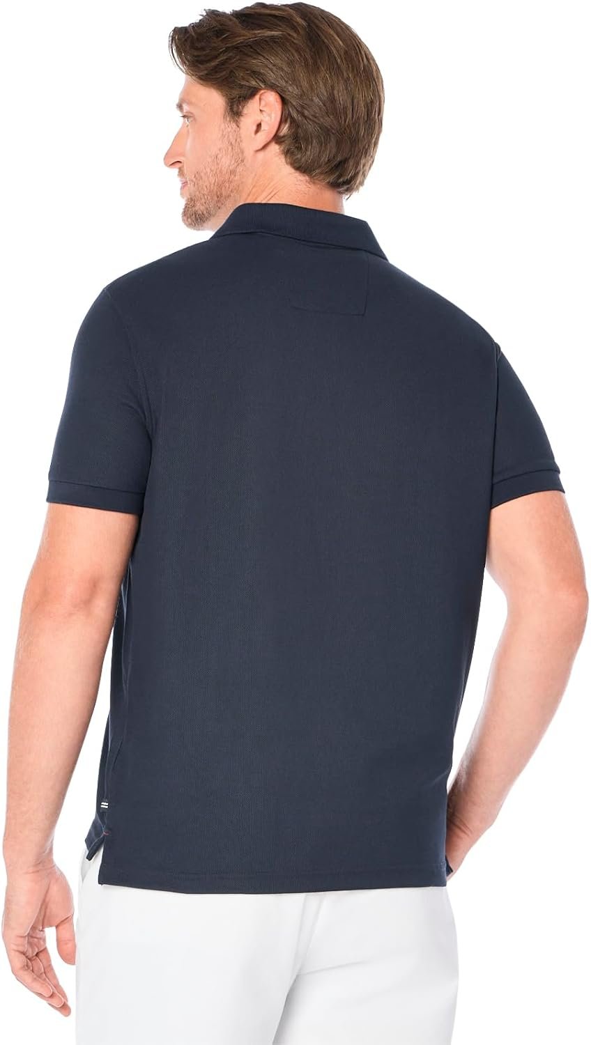 Nautica Men's Classic Short Sleeve Solid Performance Deck Polo Shirt - Image 3