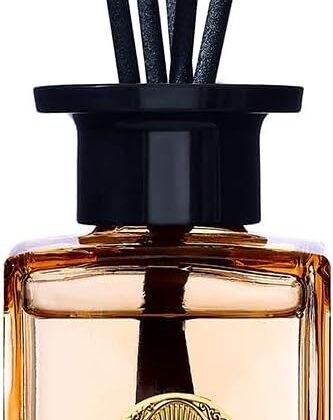 M&SENSE 6.3 oz Large Reed Diffuser Set | Pumpkin Apple Pie Scent Oil Diffuser with Sticks | Hotel Collection Non-Toxic Essential Oil |for Bedroom Bathroom Living Room