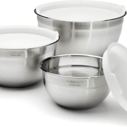 Cuisinart Mixing Bowl Set, Stainless Steel, 3-Piece, CTG-00-SMB