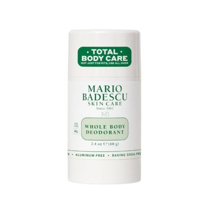 Mario Badescu Whole Body Deodorant for Women and Men, Baking Soda & Aluminum Free, Lightweight All Over Deodorant, Full Body Odor Eliminator for Travel & Daily Use, Non-Irritating, 2.4 Oz
