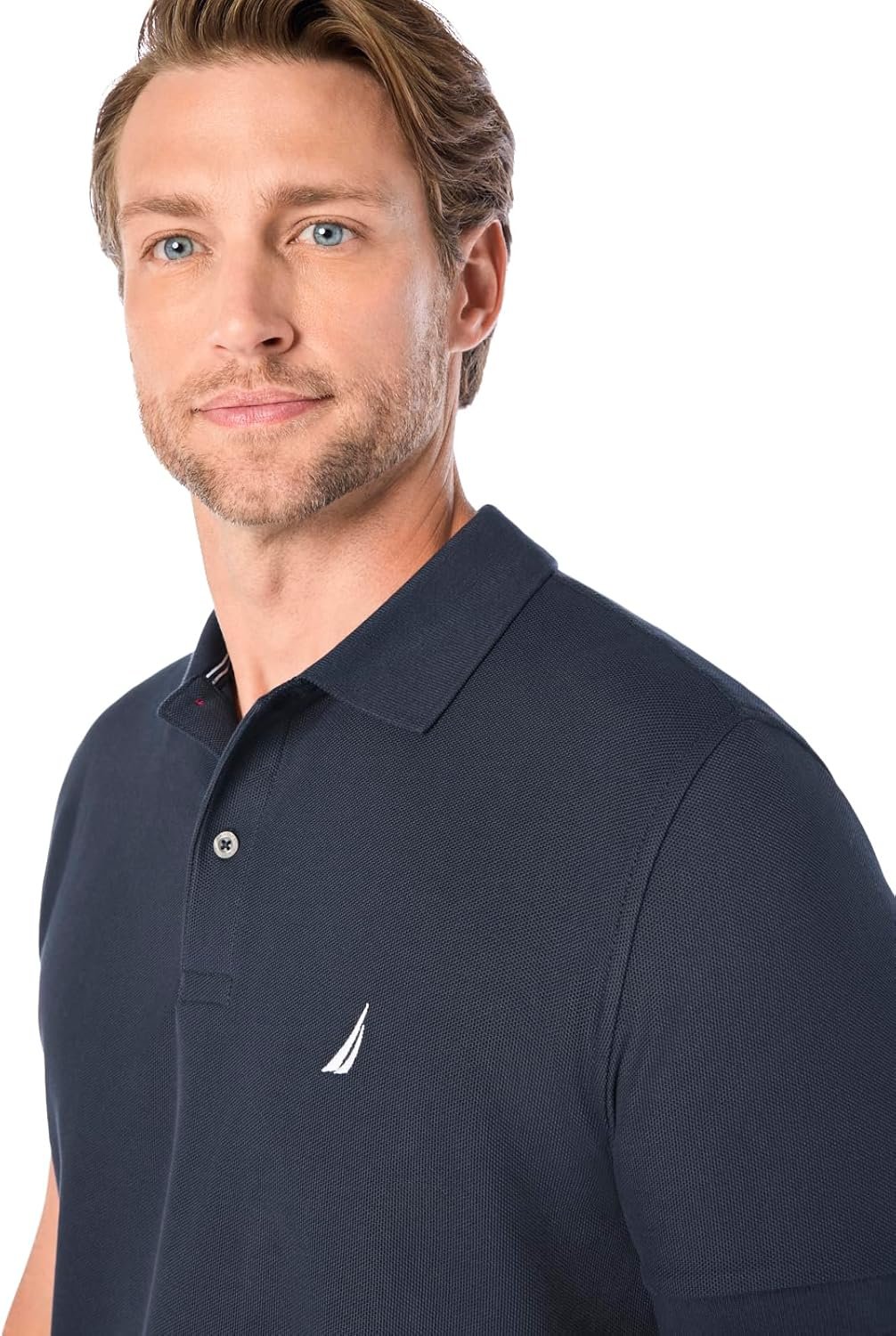Nautica Men's Classic Short Sleeve Solid Performance Deck Polo Shirt - Image 4