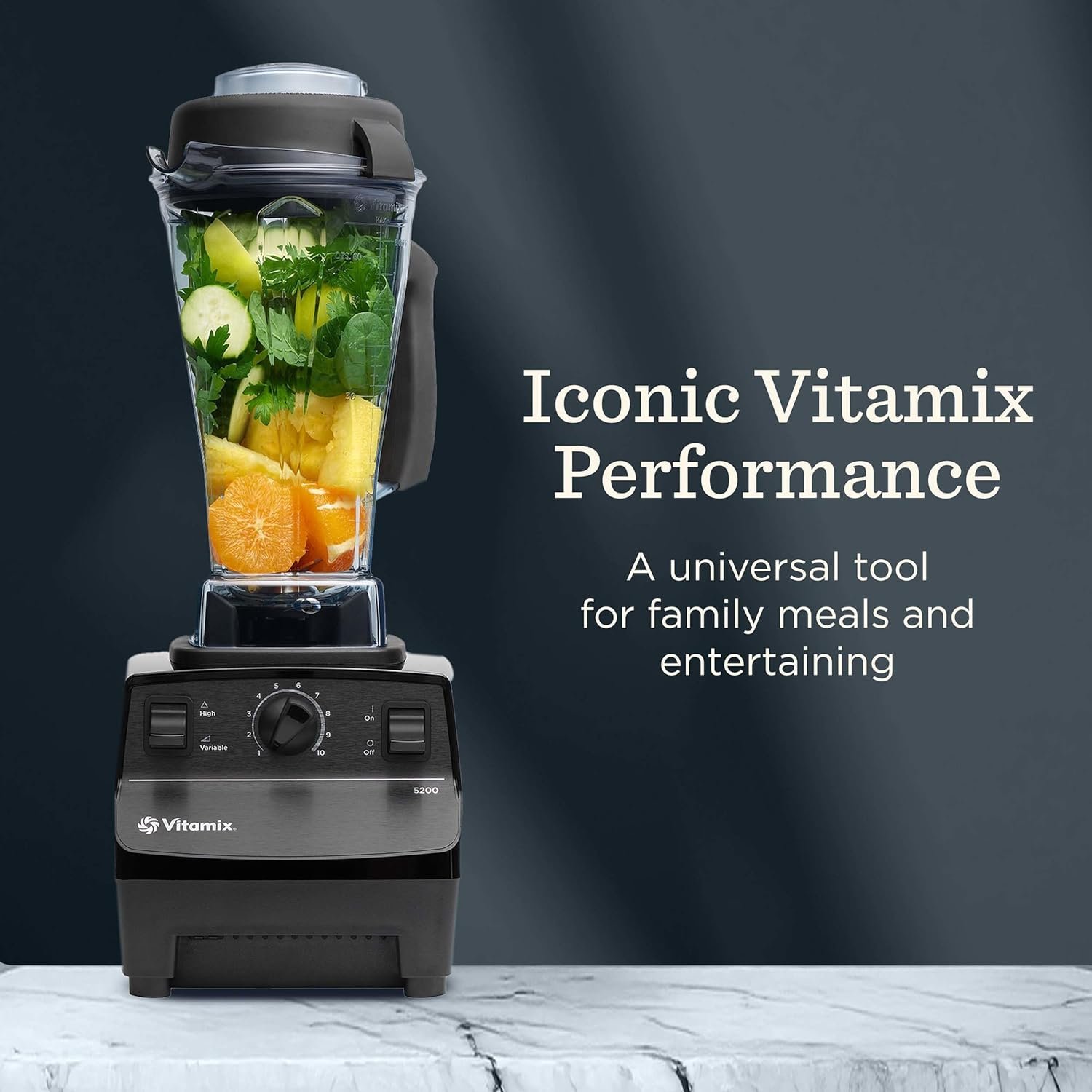 Vitamix 5200 Blender, Professional-Grade Blender for Smoothies, Soups, Ice Cream and More, Stainless-Steel Blades, Self-Cleaning Kitchen Appliance, 64 Oz Container, Black - Image 3