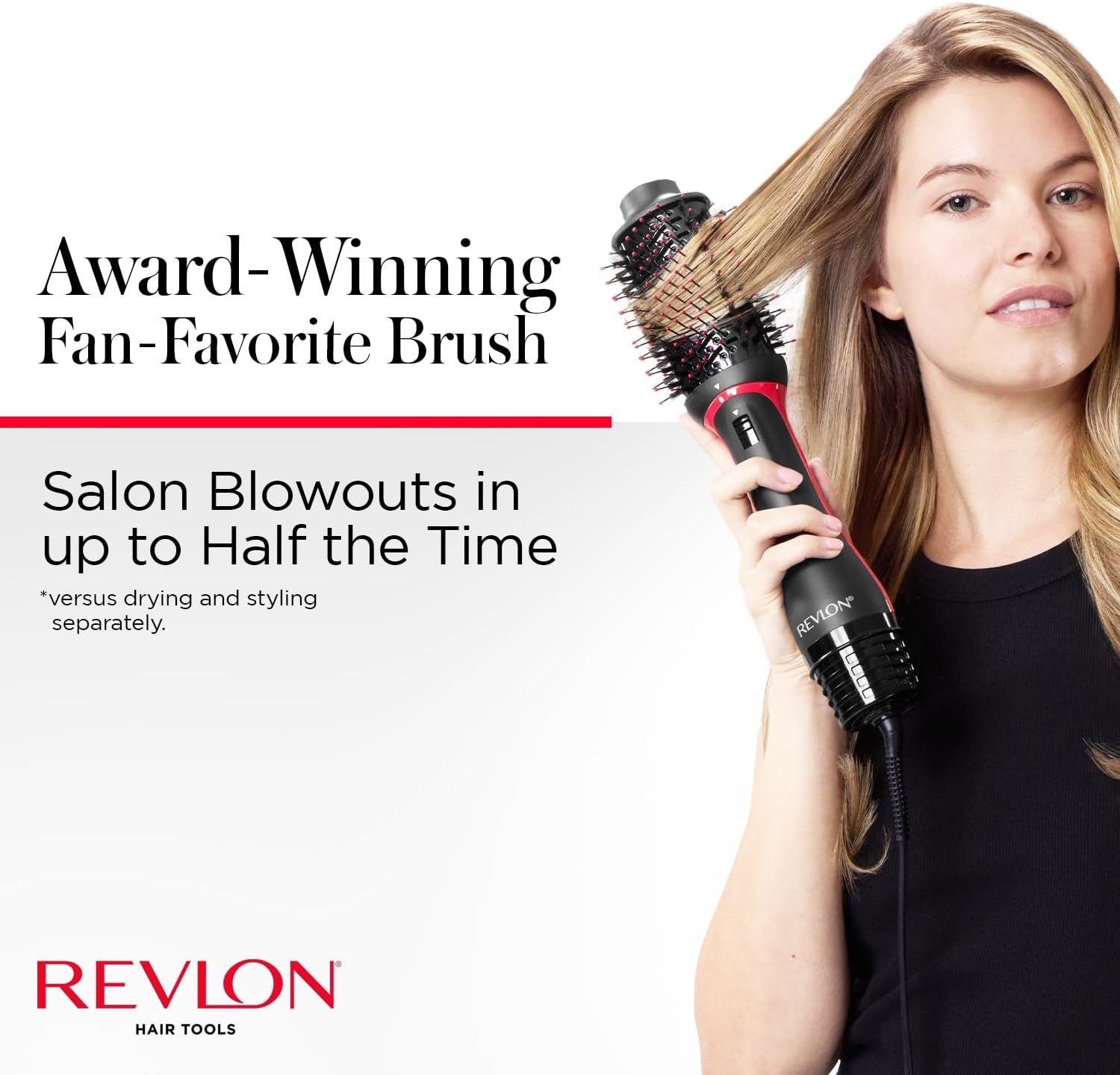 REVLON One Step Volumizer PLUS Hair Dryer and Styler - More Volume, Less Damage, and More Styling Control for Easy and Fast Salon-Style Blowouts, Plus Travel Friendly (Black) - Image 3