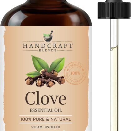 Handcraft Blends Clove Essential Oil – Huge 4 Fl Oz – 100% Pure and Natural – Premium Grade Essential Oil for Diffuser and Aromatherapy, Skin, Massage, Candle and Soap Making Fragrance
