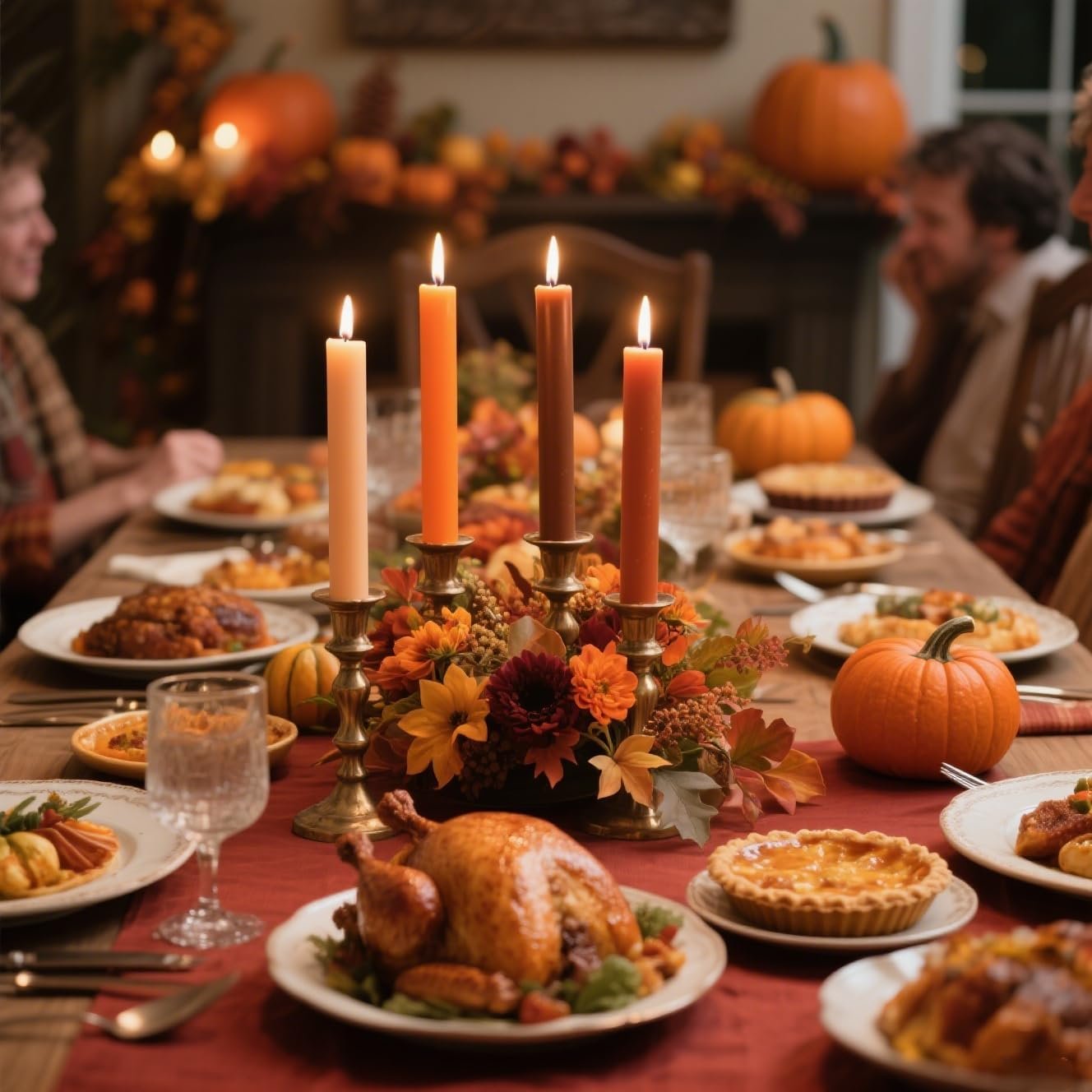 12-Pack Earth Tone Taper Candles, 10 Inch Unscented Dripless Candlesticks, Long-Lasting Burn Time of 7-8 Hours, Perfect for Fall Harvest Halloween Thanksgiving Dinners Parties and Home Décor - Image 4