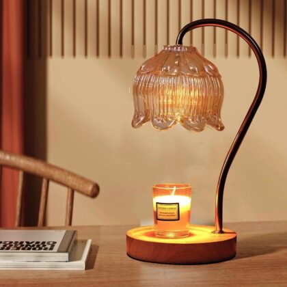 GEEZO Fragrance Candle Warmer Lamp,Electric Candle Warmer with Timer & Dimmer,Mom Christmas Birthday Gifts for Women, House Warming Gifts New Home Bedroom Decor