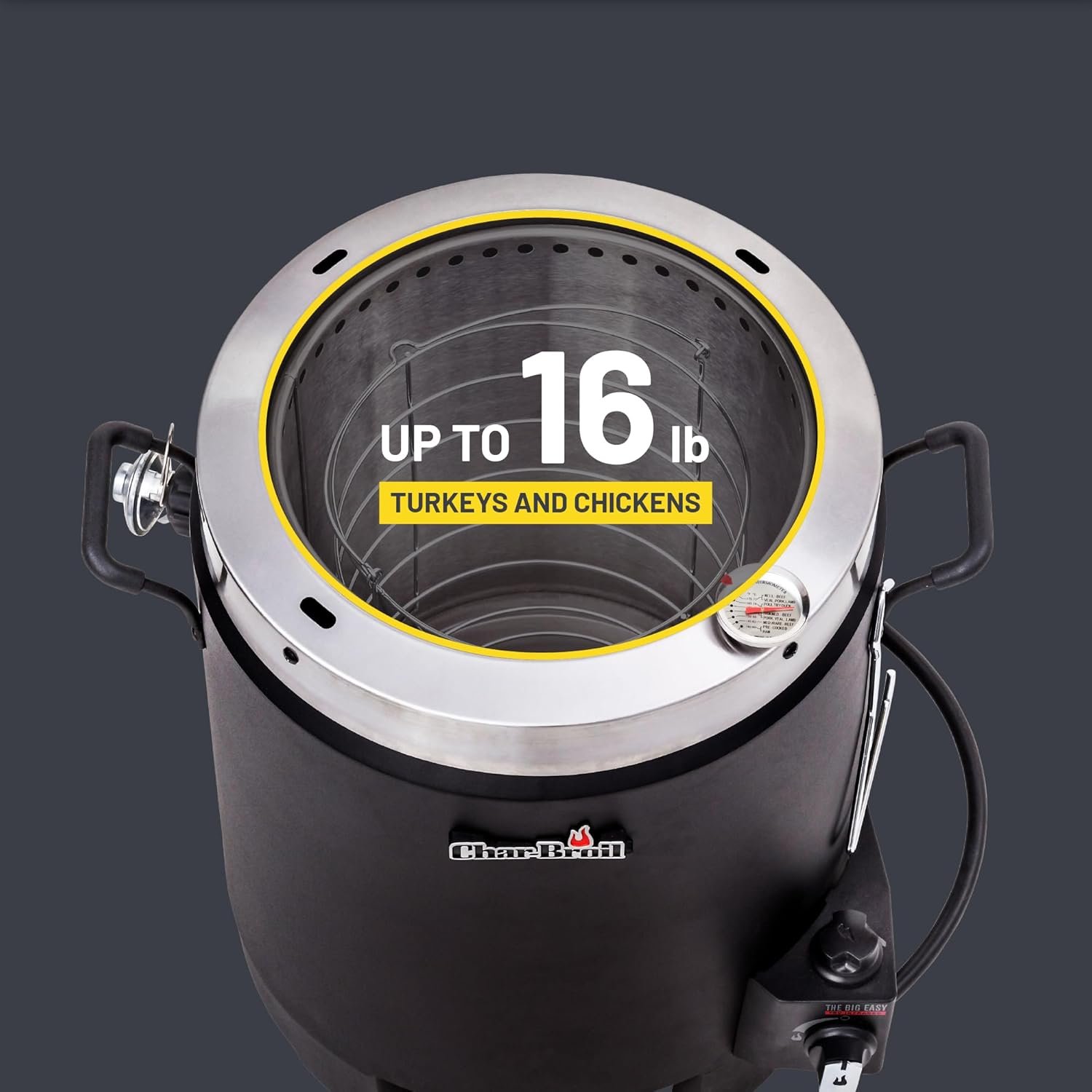 Charbroil® The Big Easy® TRU-Infrared™ Cooking Technology Propane Gas Stainless Steel Oil-Less Turkey Fryer, Black - 17102065 - Image 7