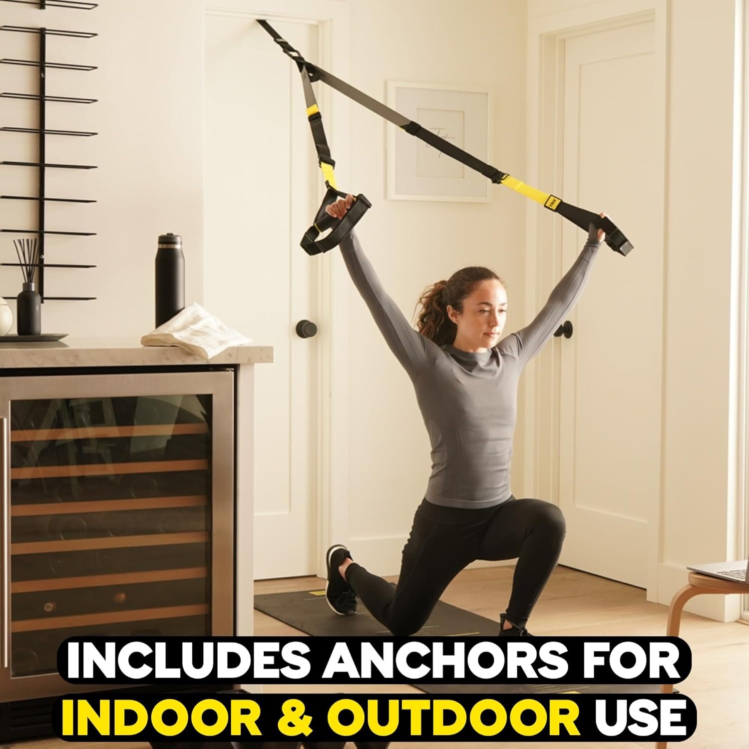 TRX All-in-ONE Suspension Training System: Full Body Workouts for Your Home Gym, Travel, and Outdoors | Includes Indoor & Outdoor Anchors, Workout Guide and Video Downloads - Image 9