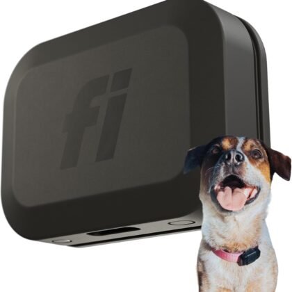 Fi Mini GPS Tracker for Dogs & Cats – Lightweight, Virtual Fences, Escape Alerts, Step & Health Tracking, Waterproof – 6-Month Membership Included