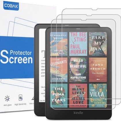 CoBak 3 Pack Anti-Glare Matte Screen Protector for 7" Kindle Paperwhite 12th Gen 2024 & Colorsoft Signature Edition,for Kobo Aura 2 - High Clarity, Fingerprint Resistant - Fine-Grit Texture PET Film