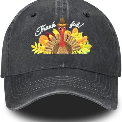 Embroidered Baseball Cap for Women Men Vintage Adjustable Washed Distressed Denim Baseball Hat