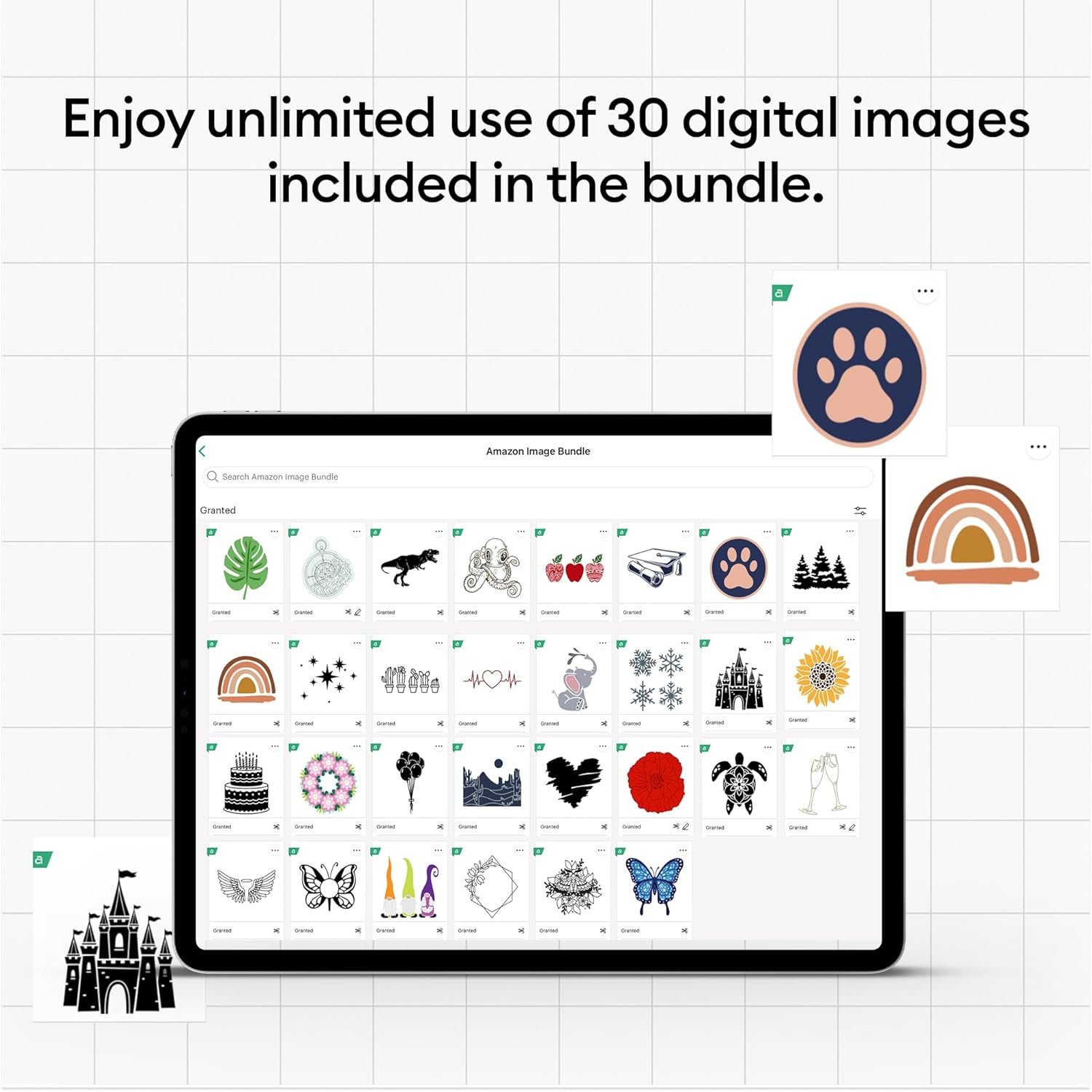 Cricut Maker 3 & Digital Content Library Bundle - Includes 30 Images in Design Space App - Smart Cutting Machine, 2X Faster & 10X Cutting Force, Cuts 300+ Materials, Blue - Image 3
